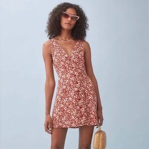 Reformation Rilynn Dress in Red Floral